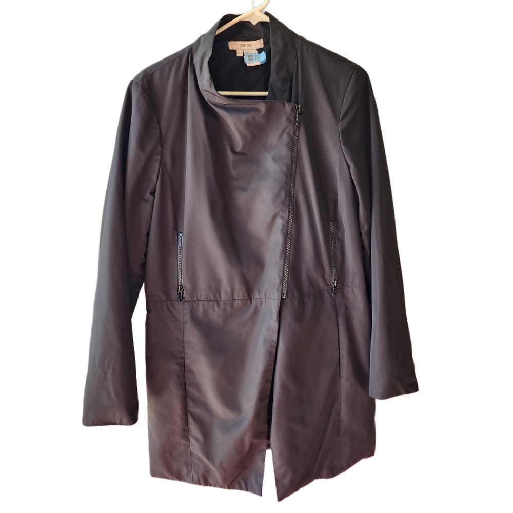 Per Se Designer Jacket Size 12 Warm Black Winter Jacket Coat Fits Large XL Parka